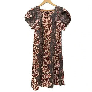 Hoku Womens Vintage Hawaiian Floral MuMu Long Dress